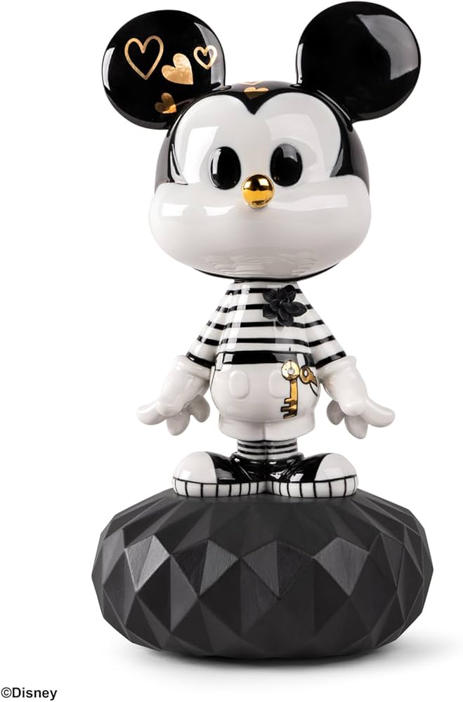 ミッキー　LLADRO Mickey in black and white Sculpture | Lladró® USA